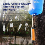 Membrane Solutions Straw Water Filter S1, NSF/ANSI 42&372&401 certificated, Survival Filtration Portable Gear, Emergency Preparedness, Supply for Drinking Hiking Camping Team Family Outing