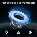 OHLPRO for MagSafe Car Mount Charger iPhone Wireless Car Charger, Stick on Dashboard Magnetic Phone Holder Mount for iPhone 17 Pro Max 16 15 14 Series, 15W Fast Charging, Aluminum Shell