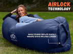WEKAPO Inflatable Couch Air Lounger Chair - Camping & Beach Accessories, Portable Blow up Sofa for Hiking, Lawn, Indoor/Outdoor Movies & Music Festivals. Lightweight and Easy to Set Up Air Hammock