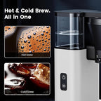 Kismile 8-Cup Drip Coffee Maker,SCA-Certified,Rapid Heating System for Seconds Brewing,Automatic Pour Over Coffee Machine,Detachable Water Tank,Deep Cold Brew & Keep Warm 40 Min, Easy to Clean (White)