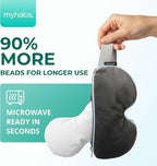MyHalos® Heated Eye Mask for Dry Eyes - Steam Warm Compress for Eyes - Remove Styes, Chalazion Therapy Warming and Heating Pad Hot Compress - Moist Heat Mask for Blepharitis & MGD - FSA|HSA Eligible