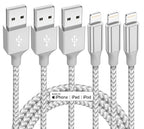 iPhone Charger 3 Pack 10 ft Apple MFi Certified Lightning Nylon Braided Cable Fast Charging Cord Compatible with iPhone 13 12 11 Pro Max XR XS X 8 7 6 Plus SE iPad and More