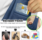 Tomkas Small Dog Cat Sling Carrier Puppy Purse Travel Wrap Soft Crossbody Pet Bag (Dark Blue, M - Classic Pocket & Classic Strap)