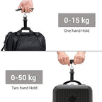 ANT Digital Luggage Scale 50kg – Portable High-Precision Travel Weight Scale with Backlit LCD, Strap Hook, Tare & Unit Switch – Ideal for Flights, Suitcases, Parcels – White