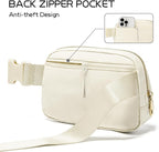 Gitus Personalized Gifts Birthday Gifts for Girls Fanny Pack Cross Body Bags with Initial Letter Preppy Stuff Gifts for Her Girlfriend Wife Sister Friends Mom (Ivory-V)
