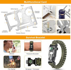 Survival Kit for Men & Emergency Backpack - 11-in-1 Emergency Survival Gear for Camping, Hiking, Backpacking | Earthquake Preparedness, Outdoor Essentials