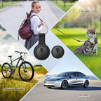 GPS Tracker, Mini GPS Tracker for Vehicles Hidden Portable GPS Tracker for Cars Splashproof Available for iOS Find My (iOS Only), No Monthly Fee Subscription No SIM Card Required - Black