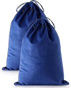 FantasyLife Shoe Bags for Travel, Washable Dust Bags for Storage & Packing, Flannel Shoe Pouch with Drawstring Closure for Purses, Handbags, Shoes & Toys (2, Palace Blue, 17.3"x12.6")