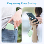 ummz Portable Charger with Built-in Cable,12000mAh 22.5W Fast Charging Small Power Bank,USB C Input/Output with Smart LED Display,External Battery Pack for iPhone,Tablet,Samsung