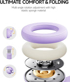 Picun B8 Headphones Wireless Bluetooth, 120H Bluetooth Headphone Over Ear with 3EQ Music Modes, Hands-Free Calls, Deep Bass Headphones for Travel Home Office Cellphone PC (Purple)