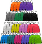 Grneric Drawstring Backpack Bulk 42 Pcs String Backpack Drawstring Bags Cinch Bag Sackpack for Men Women Gym 14 Colors