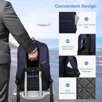 17.3 Inch Laptop Backpack for Travel Work Office College, 30L Water Resistant Casual Daypack, Lightweight Computer Backpack for Men Women, Business Laptop Bag with USB Charging Port - Blue