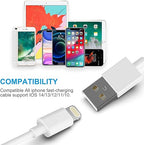 AZMOGDT Apple MFi Certified iPhone Charger 5pack [6/6/6/10/10FT] Long Lightning Cable Fast Charging Cord iPhone Charging Cable for iPhone 14/14 Pro/Max/13/12/11 Pro Max/XS MAX/XR/XS/X/8/Plus