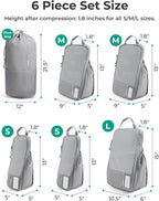 BAGSMART 6 Set /4 Set/2 Set Compression Packing Cubes for Travel, Lightweight Luggage Organizer Bags, Durable Space Saver Bags Travel Essentials