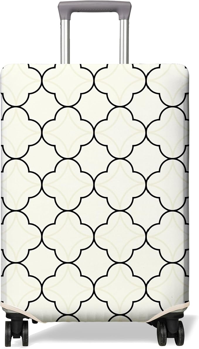 Travel Luggage Cover Suitcase Protector Fits 18-32 Inch Wheel Covers PatternedTravel Related Items Flower Luggage Protector Elastic L