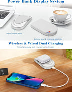 Magnetic Portable Charger, 10000mAh Wireless Power Bank USB-C Cable, MagSafe-Compatible Battery,Portable Charger Power Bank for iPhone 17/16/15/14/13/12 Series, Samsung,Android (White)