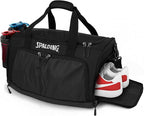 Spalding Gym Bag for Men & Women Duffle Bag with Wet & Shoe Compartment - 55L Capacity Large Workout Bags for Travel, Sports