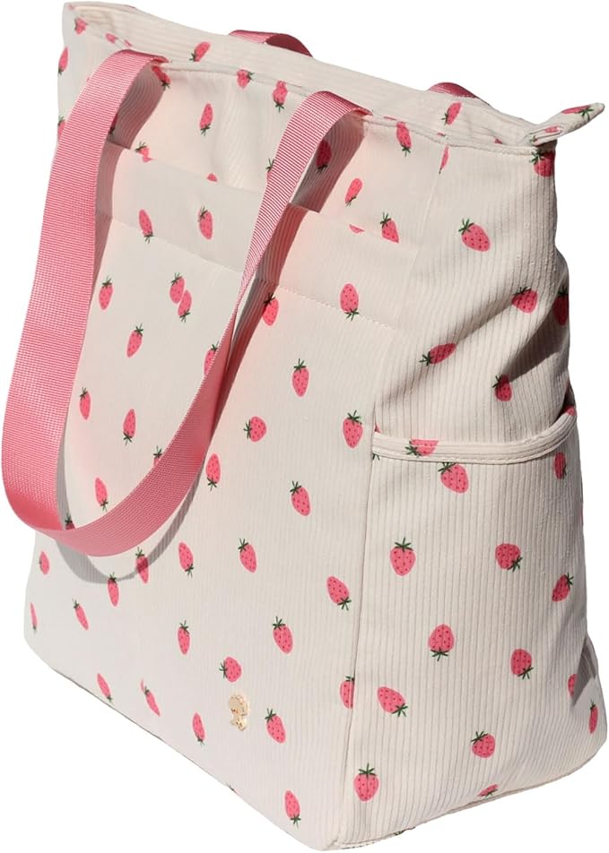 ESVAN Original Floral Tote Bag Large Shoulder Bag with Multi Pockets for Gym Travel Beach Daily Bags