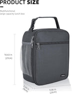 Lovoeo Lunch box Lunch bag for men women Insulated Lunchbox Lunch bags for Work Picnic Travel (Grey)