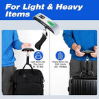 Digital Hanging Luggage Scale with Backlit for Travel, Portable Handheld Suitcase Weight Scale with Hook, 110 Pounds, Battery Included