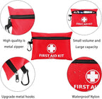 Mini First Aid Kit, 122 Piece Small First Aid Kit Designed for Family Emergency Care for Home, Camping, Hiking, Backpacking, Travel, Vehicle, Outdoors & Schools