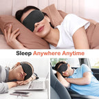INNELO Sleep Mask for Side Sleeper, Eye Mask Sleeping Women Men, 100% Light Blocking 3D Contoured Cup Sleeping Mask Soft No Eye Pressure Cover Blindfold Night Shade for Travel Nap Yoga, Black
