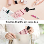 Cowboy Boots Pattern Umbrellas for Rain Windproof Small Folding Compact Mini Travel Umbrella for Purse Lightweight Portable Pocket for Women