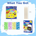 ZMLM Scratch Paper Art-Crafts Gift: 2 Pack Rainbow Notebooks Supplies Independence Day Toys for 3 4 5 6 7 8 9 10 Years Old Girls and Boys Kids Birthday Party Travel Games July 4