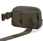 ODODOS Unisex Mini Belt Bag with Adjustable Strap Small Fanny Pack for Workout Running Traveling Hiking, Turkish Coffee
