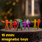 Boxgear Magnet Men – 10-Piece Magnetic Travel Toys: Valentines Day Gift for Kids Toddlers, Road Trip Game for 1-3 | Easter Basket Stuffers for Kids