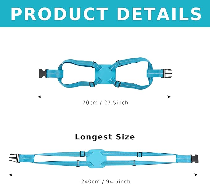 Travelkin Luggage Bungee Strap for Suitcases TSA Approved, Travel Bag Bungee Belt for Suitcases Add a Bag (Blue)