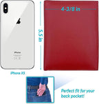 Red RFID Genuine Leather Passport Wallet