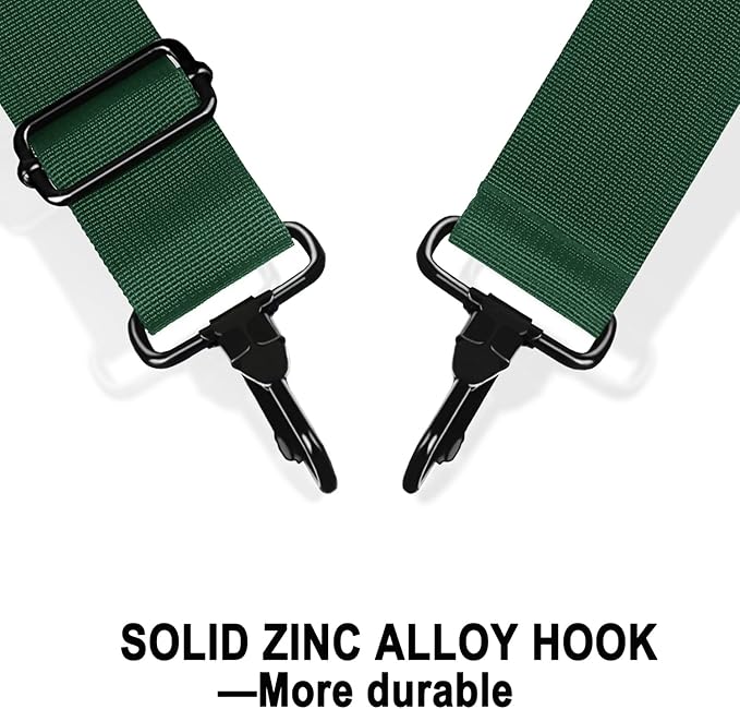 Shoulder Strap 72 inch, Universal Replacement Laptop Shoulder Strap with Adjustable Buckles and Metal Hooks for Briefcase Laptop Messenger Bag Crossbody Bag Luggage/Duffel, Green