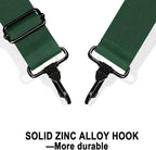 Shoulder Strap 72 inch, Universal Replacement Laptop Shoulder Strap with Adjustable Buckles and Metal Hooks for Briefcase Laptop Messenger Bag Crossbody Bag Luggage/Duffel, Green