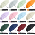 Hillban Set of 12 Windproof Travel Umbrellas Bulk Portable Folding Compact Umbrella for Rain Sun for Wind Backpack Men Women