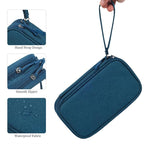 CAAORDKSO Travel Essentials Electronics Organizer Tech Pouch, Waterproof Cable Organizer Bag Charger Case for Travel Accessories, Cable, Cord, Charger, Phone, Power Bank, Earphone (Dark Green, Large)