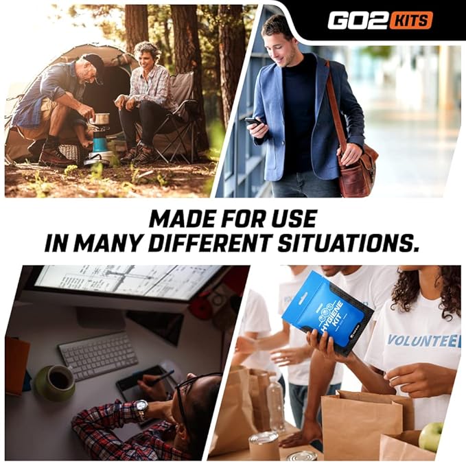 Ultimate Travel Toiletry & PPE Kits, Hygiene Kit with Shaving Supplies & PPE for Travel, Business & Charity with Reusable Toothbrush, Bath Soap & Other Essential Toiletries, 1-Pack (GO200)