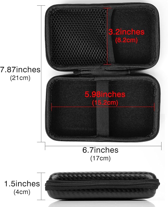 Solar Power Bank Carrying Case - Portable Hard Travel Storage Box for Solar Chargers, Compatible with BLAVOR 10000mAh, Durecopow 20000mAh(Black)