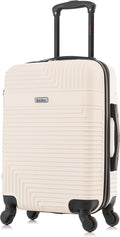 InUSA RESILIENCE Luggage with Spinner Wheels | Durable Lightweight Hardshell Suitcase, Spacious Travel Bag with Handle and Trolley | 20-Inch Carry On Small Luggage | Sand
