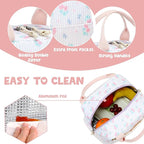 Bluboon Lunch Box for Women Cute Lunch Bag Reusable Insulated Lunch Bags Large Capacity Lunchbox Cooler for Work Picnic or Travel