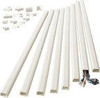 Yecaye 125in Cord Hider, Large Cord Covers for Wires on Wall, Cable Management Kit for Mount TVs, Wire Hider Cable Concealer for Home Office, W1.18in H0.6in, Beige
