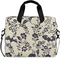 Goth Bat Flower Laptop Case 15.6 inch Computer Bag Waterproof Laptop Briefcase Laptop Bag for Women & Men