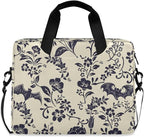 Goth Bat Flower Laptop Case 15.6 inch Computer Bag Waterproof Laptop Briefcase Laptop Bag for Women & Men