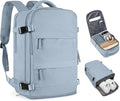 coofay Large Travel Backpack For Women Men Airline Approved Carry On Backpack Flight Approved Waterproof Sports Luggage Backpack Casual Daypack Hiking Backpack Grey Blue