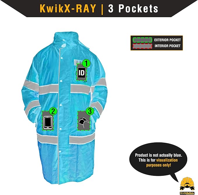 KwikSafety - Charlotte, NC - TORRENT Rain Jacket & Trench Coat ANSI OSHA Class 3 High Visibility Jacket Hi Vis Rain Gear