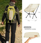CAMEL CROWN Portable Camping Chair Lightweight Compact Folding Chair Mesh for Outdoor Camp Travel Beach Picnic Festival Hiking Backpacking White