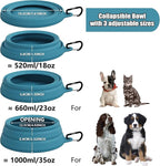 OHMO Spill Proof Collapsible Dog Water Bowl Large 34oz for Cars, No Splash Portable Bowls for Dog Travel, Pet Essentials for Road Trips, Cat Travel Accessories