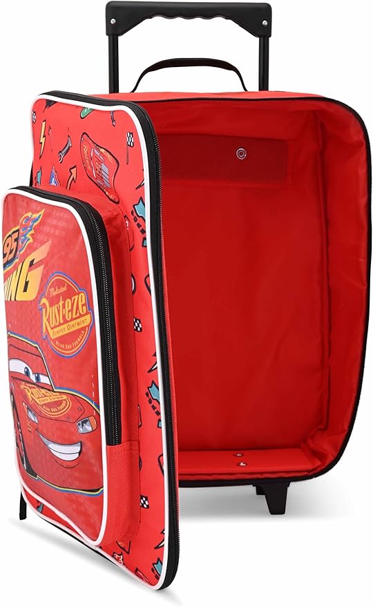 Fast Forward Cars Luggage 16" Soft Side Wheeled Pilot Case- Rolling Suitcase 16x12x5