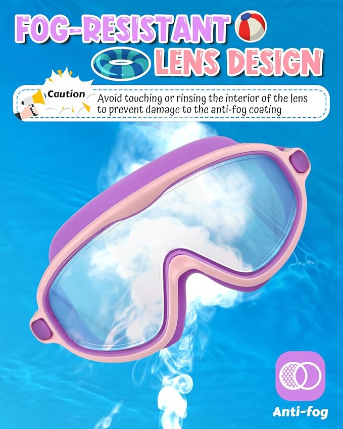 Swim Goggles 2 Pack, Wide View Anti Fog&UV Swimming Goggles for Audlt, No Leak Pool Beach Essentials for Men Women