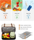 LOVEVOOK Lunch Tote Bag for Women, 15.6 Inch Laptop Work Bag With Lunch Compartment & Large Cup Holder, Lightweight Work Briefcase for Travel, Bussiness, Teacher